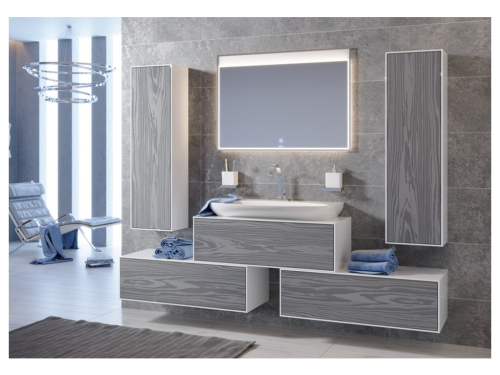 Тумба с умывальником AQWELLA Genesis 120 Миллениум серый GEN0112MG